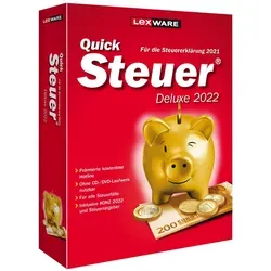 Lexware QuickSteuer 2022 Deluxe, für die Steuererklärung 2021