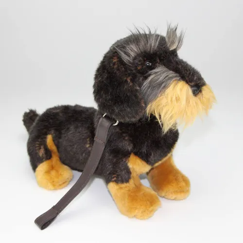 Rauhaardackel Plüsch Hund mit Leine