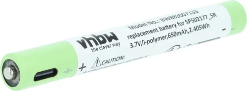 vhbw Akku Ersatz für Ledlenser SP502177_SR für Taschenlampe Kopflampe (650 mAh, 3,7 V, Li-Polymer)