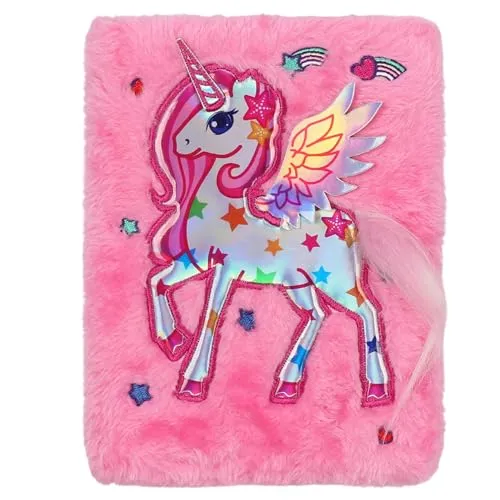 sarcia.eu Einhorn Rosa Plüsch Notizbuch Tagebuch liniert A5