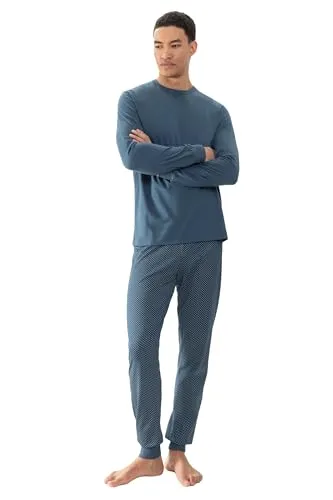 Mey Nachtwäsche Serie Easy Geo Herren Schlafanzüge lang Summer Dawn L(L) - 2-teiliges Schlafanzug-Set für Herren mit modernem Design und legerem Schnitt. Langärmlig für zusätzlichen Komfort in kühleren Nächten und vielseitig kombinierbar dank zeitlosem Rundhalsausschnitt. Ideal für entspannte Nächte.
