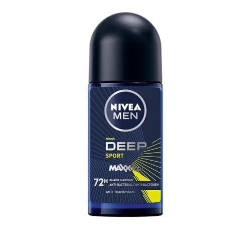 6er Pack - NIVEA Men Deo Roll-on Maxx Tech – Deep Sport – 50ml