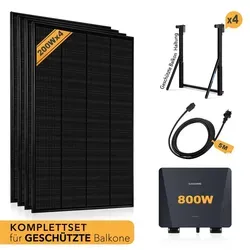 enjoy solar® Sunshare Ray 800W Balkonkraftwerk Komplettset – Effizientes Plug-and-Play System - Leistungsstarkes Balkonkraftwerk mit 800W für private Haushalte. Hocheffiziente Solarmodule im kompakten Design, einfache Installation und flexible Montage für jeden Standort.