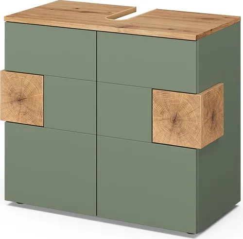 Vicco Waschbeckenunterschrank Eden, Grün/Artisan, 73 x 64 cm