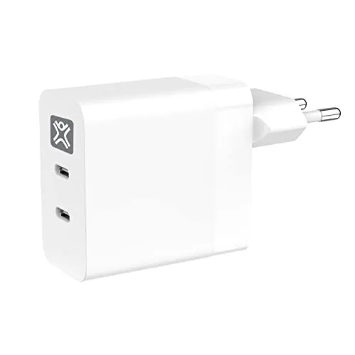 XtremeMac Premium USB-C Ladegerät 65W - Netzteile für Handys - 2-Port Schnellladegerät mit 65W Leistung für blitzschnelles Laden von MacBook, iPhone & iPad, hergestellt aus 100% recyceltem Plastik.