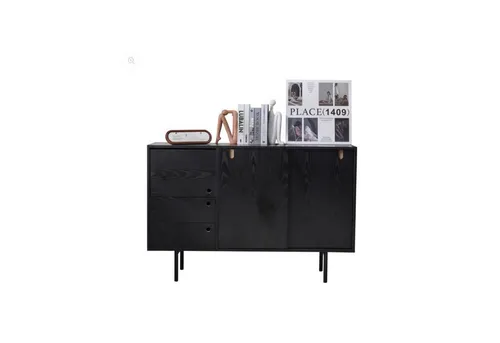 ibonto Sideboard Kommode mit 2 Schubladen & 3 Türen im eleganten, grifflosen Design