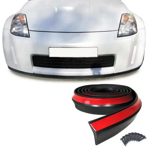 Front Spoiler Lippe Seiten Schweller universal flexibel 2,5mx4,5cm Schwarz