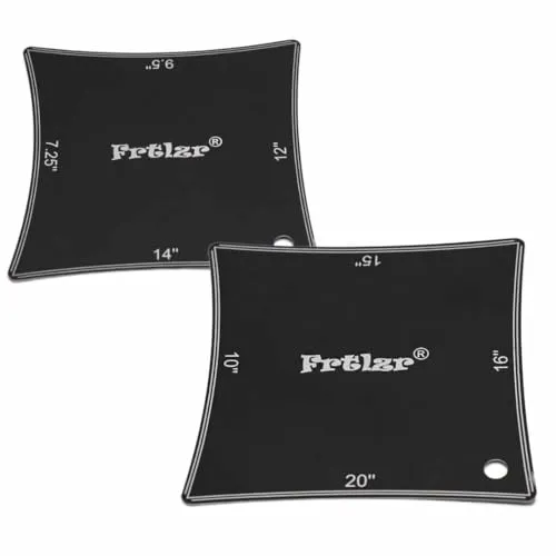 FRTLZR® Radiusmessgeräte 2 Stück Set Gitarre Bundschlitz Tiefenmesser Professionelles Setup Tool Radius Messkarte