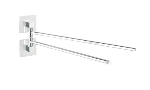 WENKO Turbo-Loc Edelstahl Handtuchhalter Quadro in lila von WENKO