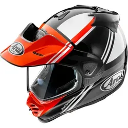 Arai Tour-X5 Cosmic Endurohelm - Schwarz/Weiß/Rot - S - Motorradhelm mit neuem VAS-A Visiersystem für optimale Abgleitfähigkeit und Werkzeugwechsel. Ideal für Adventure, Off-Road und On-Road, sorgt für hervorragende Belüftung und hohen Tragekomfort.