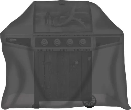 tepro 8111 Universal Abdeckhaube für Gasgrill - extra tief, schwarz - Grillabdeckungen aus strapazierfähigem, wasserabweisendem Polyethylen, widerstandsfähig gegen UV-Strahlen und passend für tepro Hunter Valley 3141.