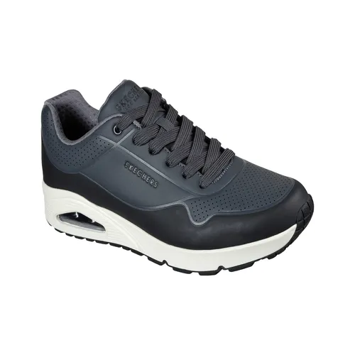 Skechers Herren Uno Walking Shoe, Gybk, 46 EU - Wanderschuhe mit luftgekühlter Komfort-Einlegesohle aus Memory-Schaum für optimalen Tragekomfort und flexible Traktions-Laufsohle.