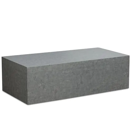 FineBuy Couchtisch MONOBLOC in Beton-Optik Grau - Konsolentische fürs Wohnzimmer mit modernem, minimalistischen Design. Robuste Beton-Optik verleiht deinem Raum industriellen Chic und sorgt für Langlebigkeit.