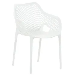 CLP Stapelstuhl Air XL - Moderner Bistrostuhl - Bistrostuhl Air XL mit einzigartigem Wabenmuster, ergonomischer Rückenlehne und hoher Armlehne für optimalen Sitzkomfort. Stapelbar, witterungs- und UV-beständig - ideal für Terrassen und flexible Raumgestaltung.