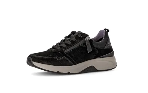 Gabor Damen Low-Top Sneaker - Elegante Freizeit-Schuhe für jeden Anlass - Damen-Sneaker aus hochwertigem Rauleder und Glattleder, mit bequemer Einlegesohle für optimalen Tragekomfort und stilvolles Design.