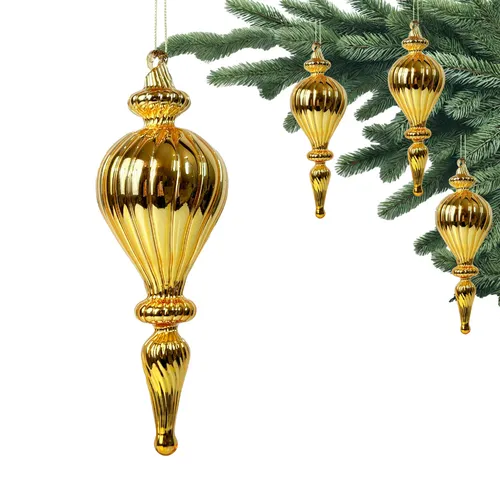 Hochwertige goldene Glaskugel, Luxuskollektion, 23 x 7,5 x 7,5 cm | 172346