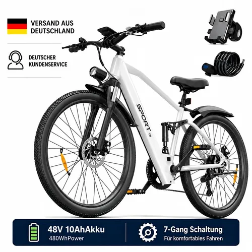 Zoll E-Bike T8 Elektrofahrrad mit 48V 10Ah Akku von PixelPilot