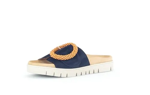 Gabor Damen Pantoletten - Bequeme Slipper mit Best Fitting - Pantoletten für Damen mit flachem Absatz und Klettverschluss für optimalen Komfort. Ideal für den Sommer und entspannte Freizeitaktivitäten.