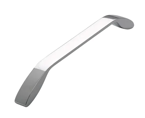 SIRO Möbelgriff Lauterbach, Modern, Design, Druckguss chrom glänzend, 209 mm x 30 mm x 15 mm, LA 192 mm, 2266-209ZN1