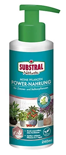 Substral Naturen Meine Pflanzen Power Nahrung, veganer Bio Universal Flüssigdünger, pumpen, gießen, fertig, 240ml, grün