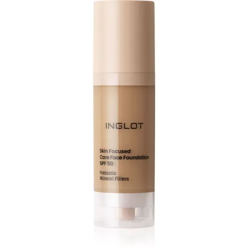 Inglot Skin Focused Care Face Foundation SPF 50 deckendes Make-up SPF 50 Farbton Warm Olive 30 ml