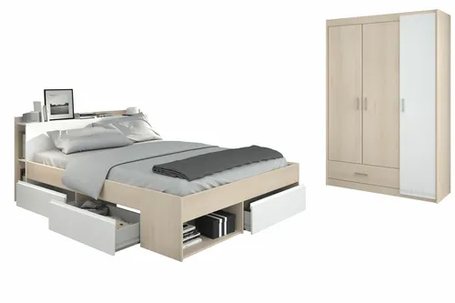Parisot Jugendzimmer-Set 2-tlg Most mit Kleiderschrank und Schubkastenbett - Schlafzimmer-Sets für Jugendliche mit modernem Design, inklusive praktischem Schubkastenbett und geräumigem Kleiderschrank für optimalen Stauraum.