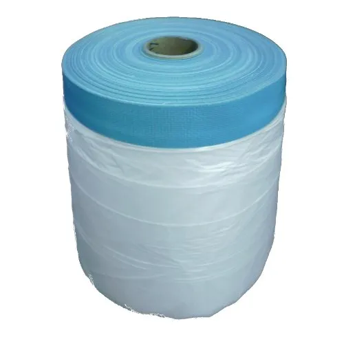 Abdeckfolie 140cm x 20m mit Gewebeklebeband UV stabil - Außen Abklebeband Folienklebeband Gewebe Masker Gewebeband Klebeband Abdeckband Malerfolie 1400mm