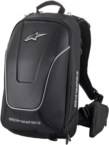 Alpinestars Charger PRO Motorrad Rucksack 22L - Schwarz - Robuster Rucksack mit 22L Volumen, ideal für Motorradfahrer, bietet optimalen Stauraum und Komfort auf der Straße.