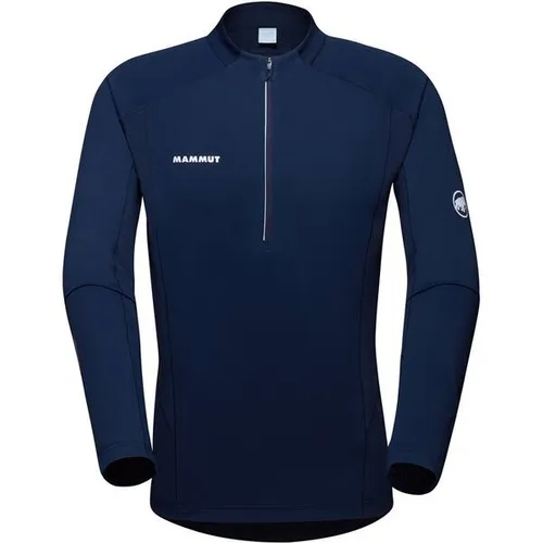 Mammut Aenergy FL Half Zip Longsleeve Men Dunkelblau XL - Sportbekleidung mit Mesh-Ventilationszonen und praktischem Half-Zip für individuelle Belüftung. Ideal für aktive Abenteuer und sorgt für optimalen Tragekomfort.