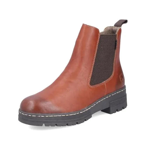 Rieker Damen Chelsea Boots 73892, Frauen Stiefeletten, lose Einlage,uebergangsstiefel,Stiefel,Bootee,Booties,halbstiefel,braun (24),42 EU / 8 UK