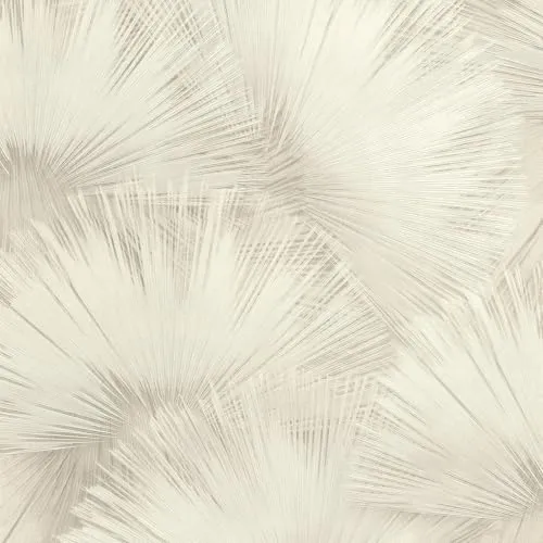 Opulenza 659733 Vinyltapete mit Fächereffekt, strukturierte Vinyltapete mit metallischen Elementen, perfekt für Schlafzimmer, Wohnzimmer, atemberaubende Wände und DIY-Projekte, neutrales Rasch