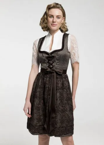 Spieth & Wensky Dirndl Bea (1-tlg) mit verspielten Rüschen in braun von Spieth & Wensky