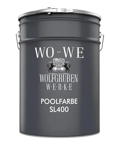WO-WE SL400 Bodenversiegelung Schwimmbadfarbe - Bodenbeschichtung für Schwimmbecken, schnell trocknend, kratz- und schlagfest sowie frei von Chlorkautschuk für umweltfreundliche Anwendung.