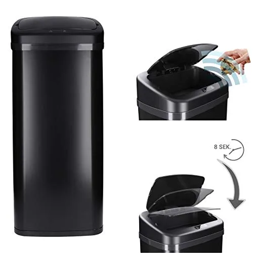 Automatik Sensor Mülleimer 50L - TP - Müll- & Abfalleimer mit IR-Sensor für automatisches Öffnen, platzsparendes Design und 50L Kapazität, ideal für alle Wohnbereiche und hygienisch im Gebrauch.