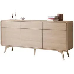 Furn.Design Sideboard 'Elverum' aus Eiche, 180x84 cm, skandinavisches Design - Das Sideboard 'Elverum' in Eichenoptik bietet mit 6 geschlossenen Fächern und Push-to-Open Funktion eine stilvolle und praktische Lösung für Ihr Wohnzimmer. FSC®-zertifizierter Holzwerkstoff sorgt für geprüfte Qualität und Nachhaltigkeit.
