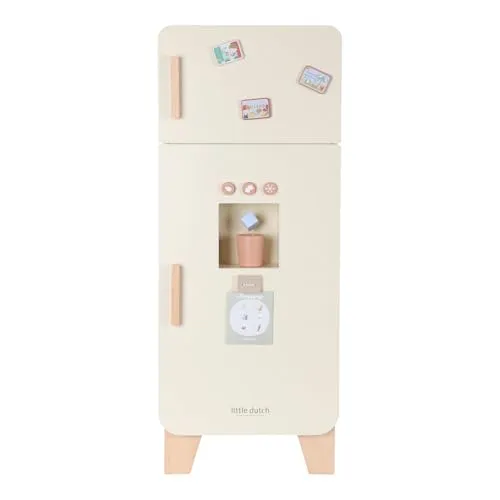 Little Dutch 2499 Holz Kinderkühlschrank inkl. Zubehör - beige