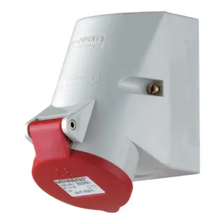 Mennekes Wandsteckdose 16A 5P 400V IP44 in rot von MENNEKES