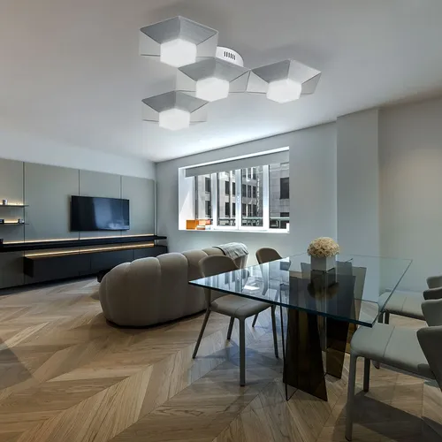 Wofi LED Deckenleuchte dimmbar 18W - Moderne Deckenlampe für Wohnzimmer mit 3-stufiger Dimmfunktion, Aluminium gebürstet, sorgt für hervorragende Lichtverteilung und Atmosphäre.