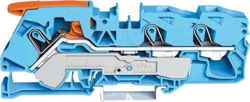 WAGO 2116-1304 - 3-Leiter-Durchgangsklemme, CAGE CLAMP 16 mm², blau