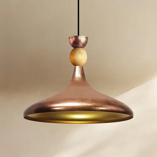 Moderne Pendelleuchte Ø35 cm Kupferfarbe E27 in bronze von Bamyum