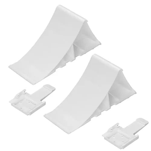 APT 1x / 2X Unterlegkeil mit Halter Bremskeil weiß bis 1600 Kg Keil für Anhänger, Wohnwagen Anhängerkeile, Wohnwagenkeile (1)