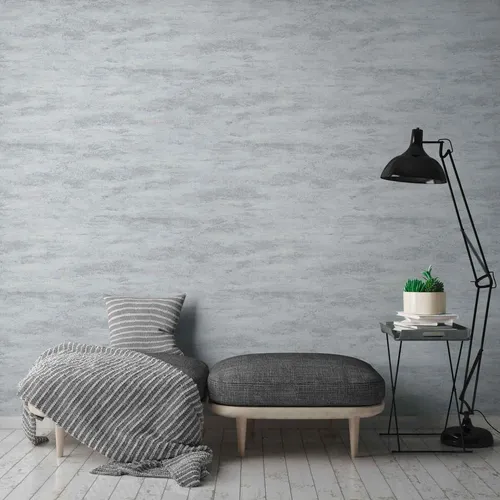 Vliestapete Beton Optik Used-Look Grau Silber Metallic 39041-3 (2,67€/1qm)