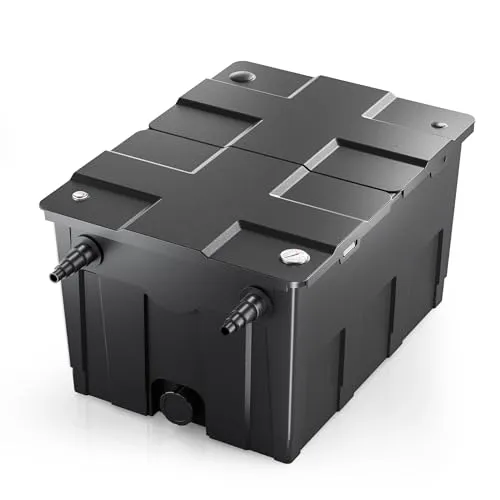 SunSun CBF-550 Bio Teichfilter - Gartenteichfilter für Teiche bis 60.000L, bietet effektive biologische und mechanische Filtration mit einfachem Reinigungssystem und Indikator für optimale Wasserqualität.