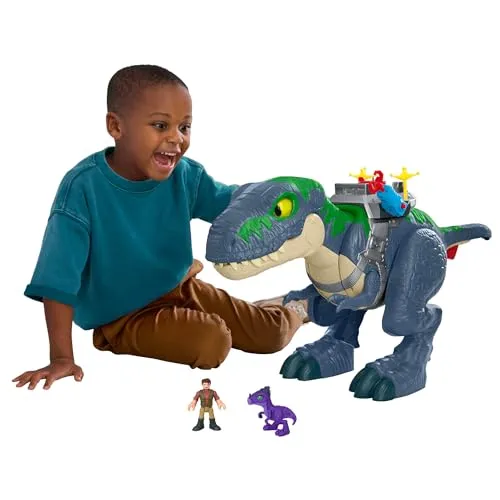 Fisher-Price Imaginext Ultimate Action Chomp T.rex - Dinosaurier & prähistorische Kreaturen für Kinder, 46 cm großer T-Rex mit Licht, Geräuschen und interaktivem Beiß-Action für spannende Abenteuer und kreatives Spiel.