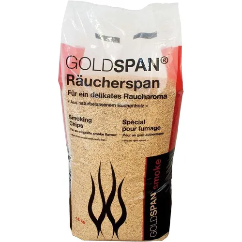 GOLDSPAN Räucherspäne Buche Smoke B 7/20 Räuchermehl Vollautomat 1,0-2,5mm 15kg