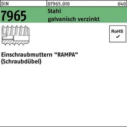 Einschraubmuttern DIN 7965 M 4x8 aus Stahl, galvanzierte Oberfläche - Vierkantmuttern, 100 Stück pro Packung, ideal für korrosionsbeständige Anwendungen dank galvanisierter Oberfläche.