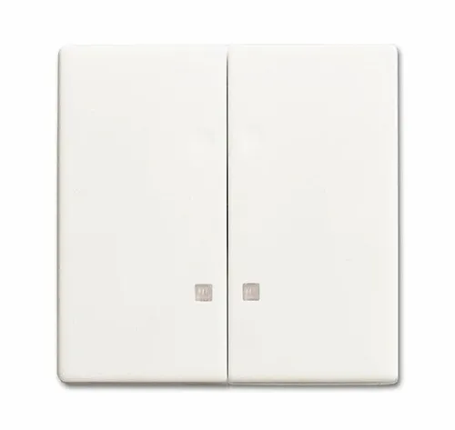 Busch-Jaeger 1785 K-884 Wippe 2-fach mit kleiner transparenter Kalotte, studioweiß matt, Plattform 63