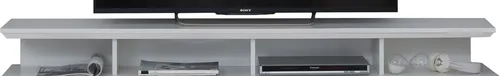 trendteam smart living Baxter TV-Aufsatz in Weiß - TV-Aufsatz im Landhausstil mit 4 offenen Fächern (BxHxT: 177 x 17 x 33 cm), FSC-zertifiziert und ideal für stilvolle Wohnräume.