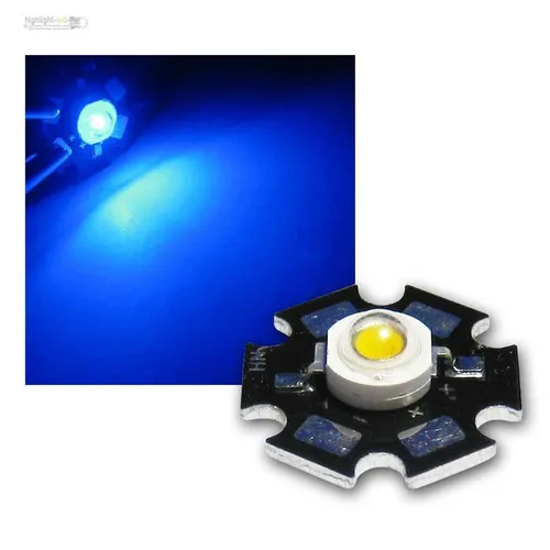 5x Hochleistungs LEDs Chip 1W BLAU HIGHPOWER STAR LED in blau von World Trading Net