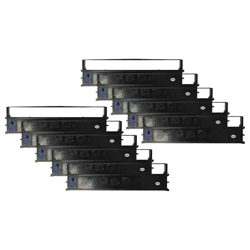 vhbw 10x Farbband Schriftband kompatibel mit Oki Microline ML-1120, ML-1120 eco, ML-1190, ML-1190c Nadeldrucker, Bondrucker - Schwarz